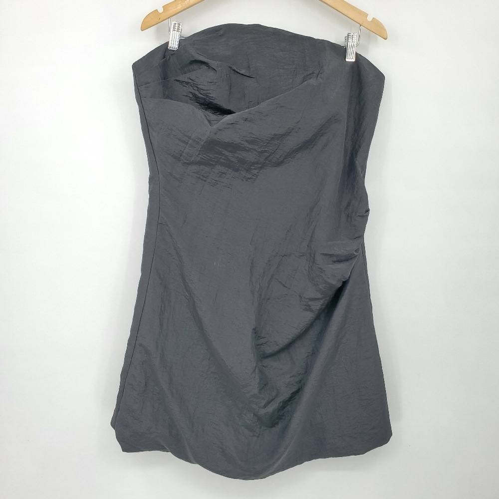 TCO Black Taffeta Strapless Cocktail Dress Size 2XL